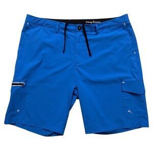Tommy Bahama Cayman Isles Island Zone Cargo Shorts Mens Size 40 Drawstring Blue